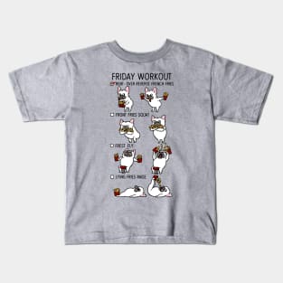 Friday Workout with French Bulldog Kids T-Shirt